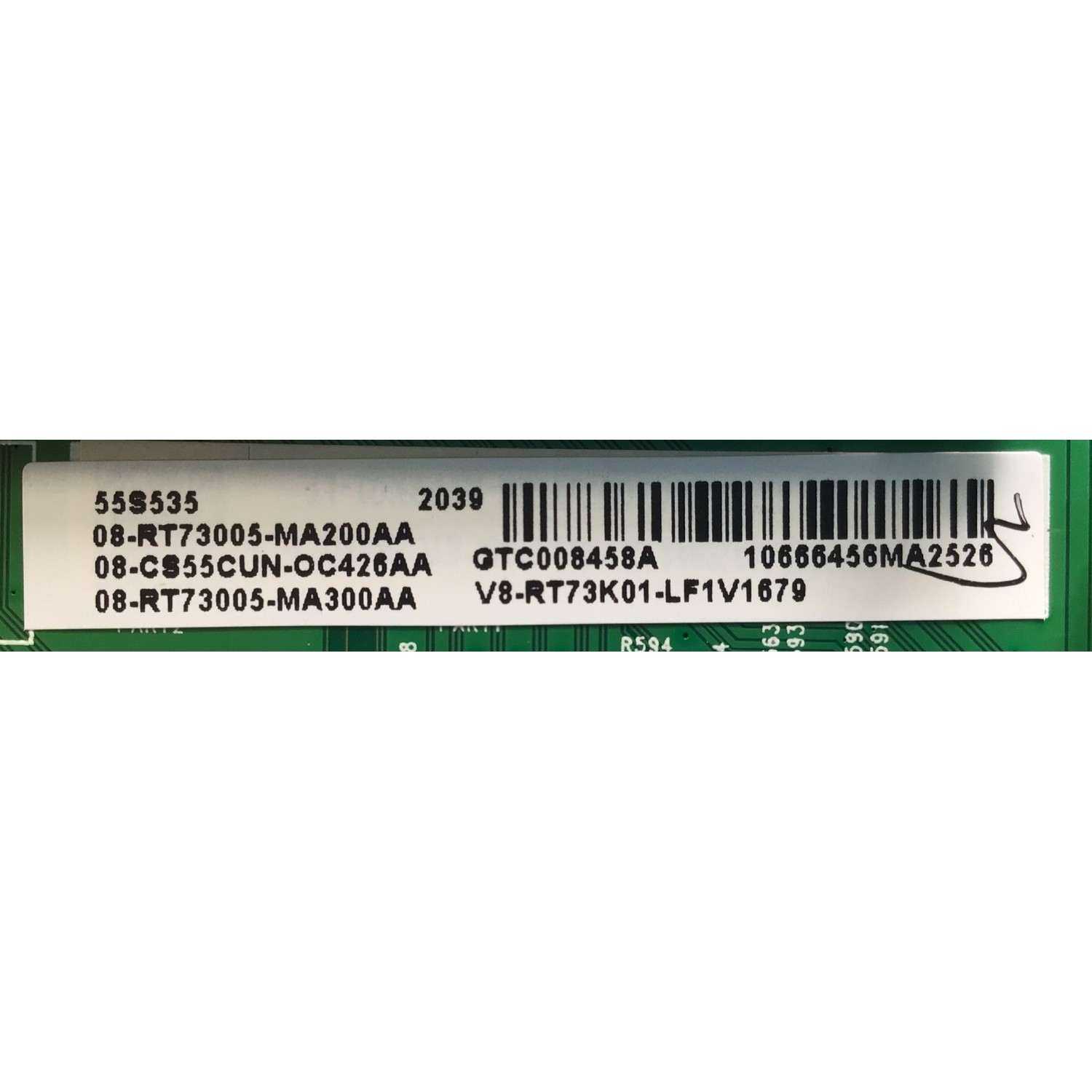 KIT DE TARJETAS PARA TV TCL / MAIN 08-RT73005-MA200AA / 40-RT73H2-MAA2HG / FUENTE 08-P241W0L-PW200AE / 40-P241WL-PWE1CG / T-CON 342911009L  / ST5461D13-2-C-2 / LED DRIVER 08-D55S530-DR200AA 40-D55S53-DRB2LG / LVU550NDJL / MODELO 55S535 - Imagen 4